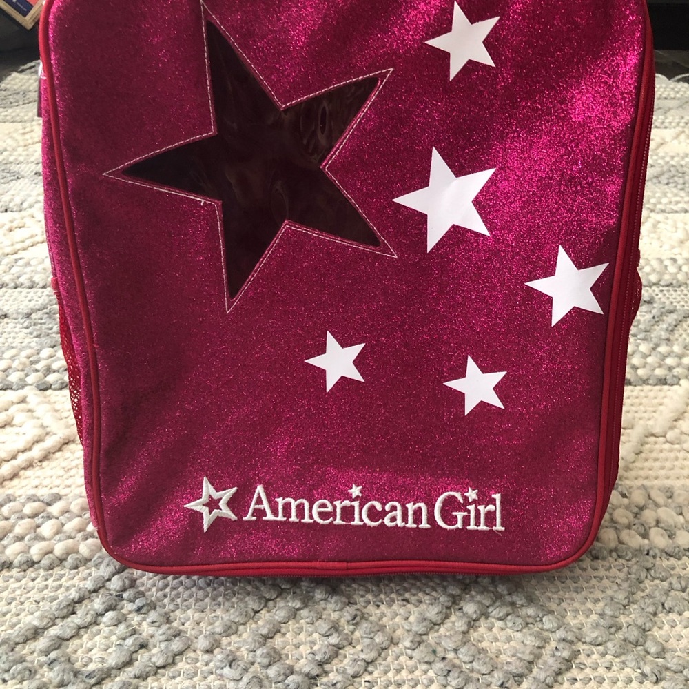 American Girl Sparkling Pink Backpack with Star Design